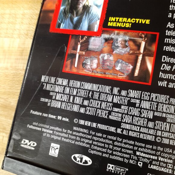 A Nightmare on Elm Street  4: Dream Master  1988 DVD Horror Slasher Wes Craven - Picture 3 of 5